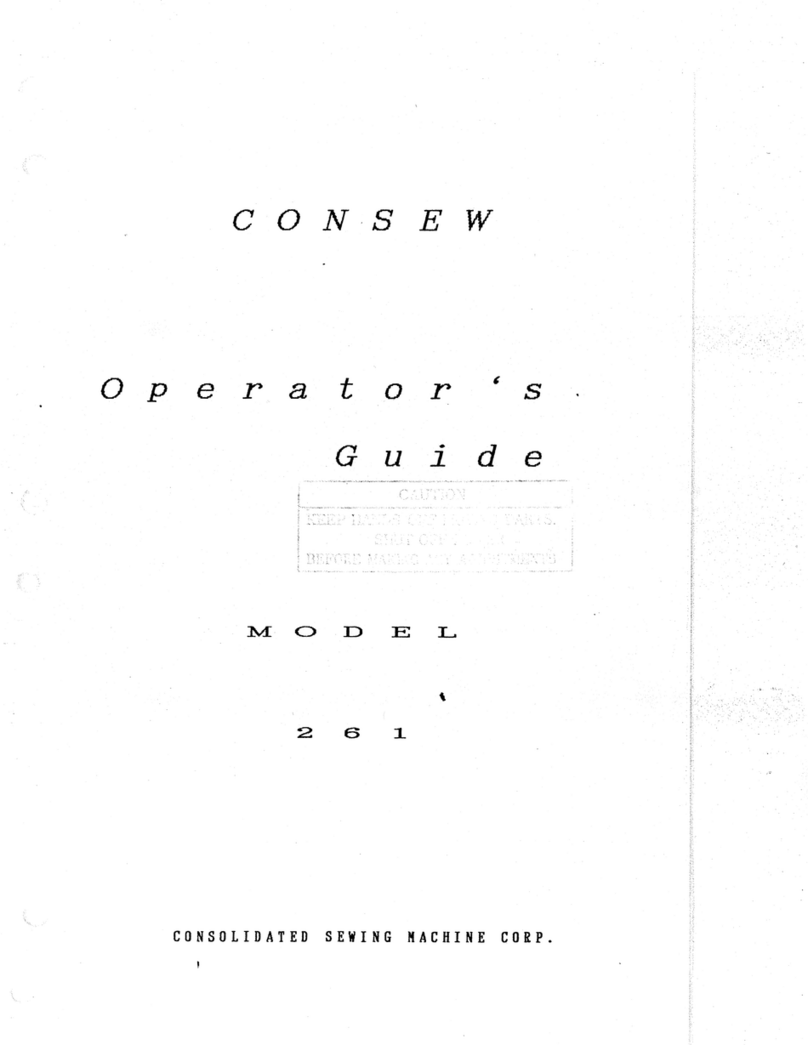 Consew 261B Operator's guide