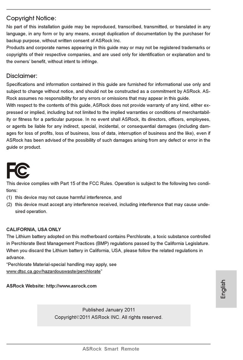 ASROCK smart remote user manual