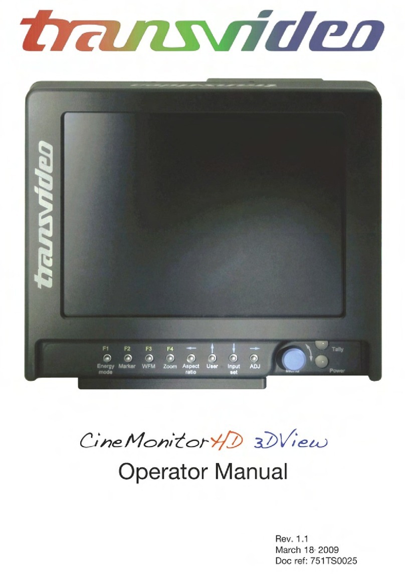 Transvideo CineMonitor HD 3DView series User manual Transvideo CineMonitor HD 3DView series User manual