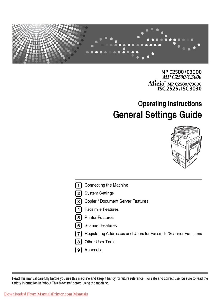 Ricoh Aficio MP C2500 Series Settings guide