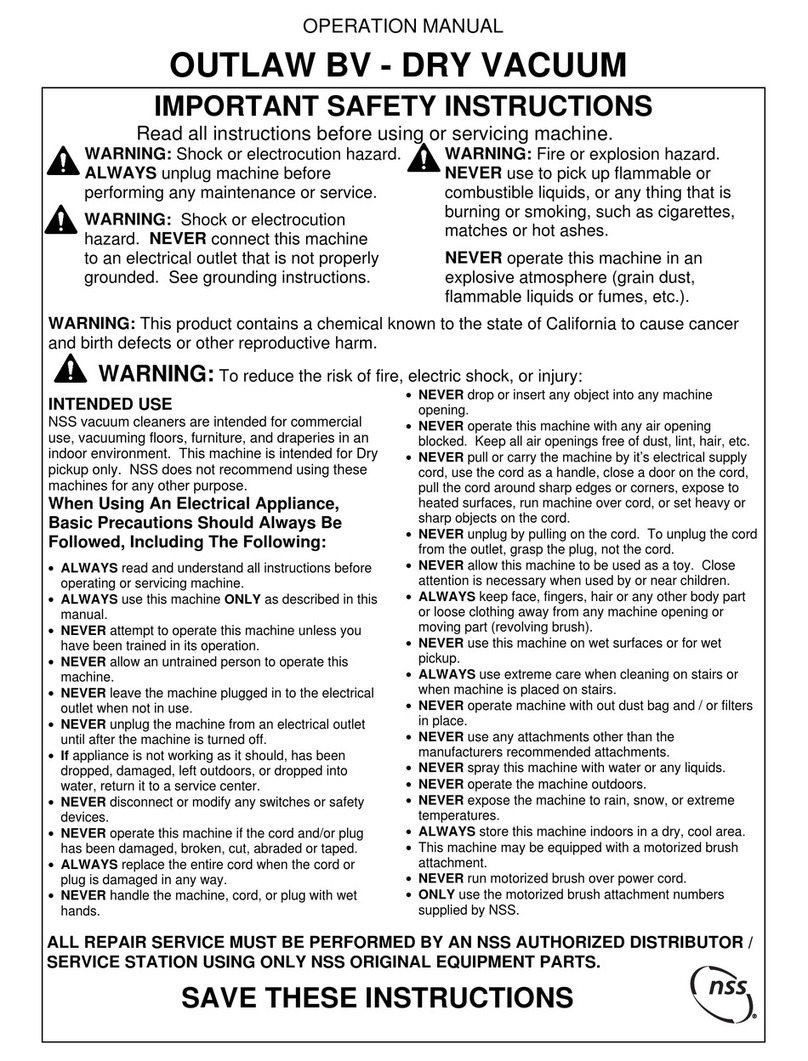 NSS OUTLAW BV Operation manual