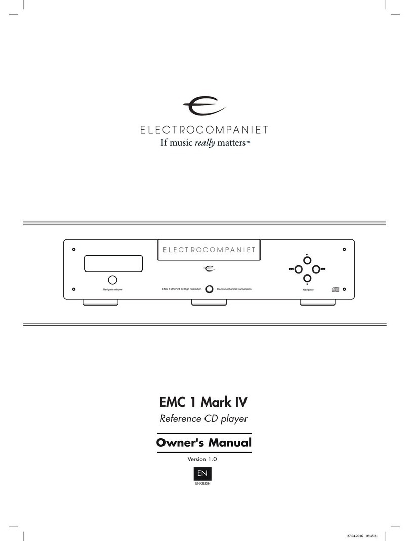 ELECTROCOMPANIET EMC 1 Mark IV owner's manual