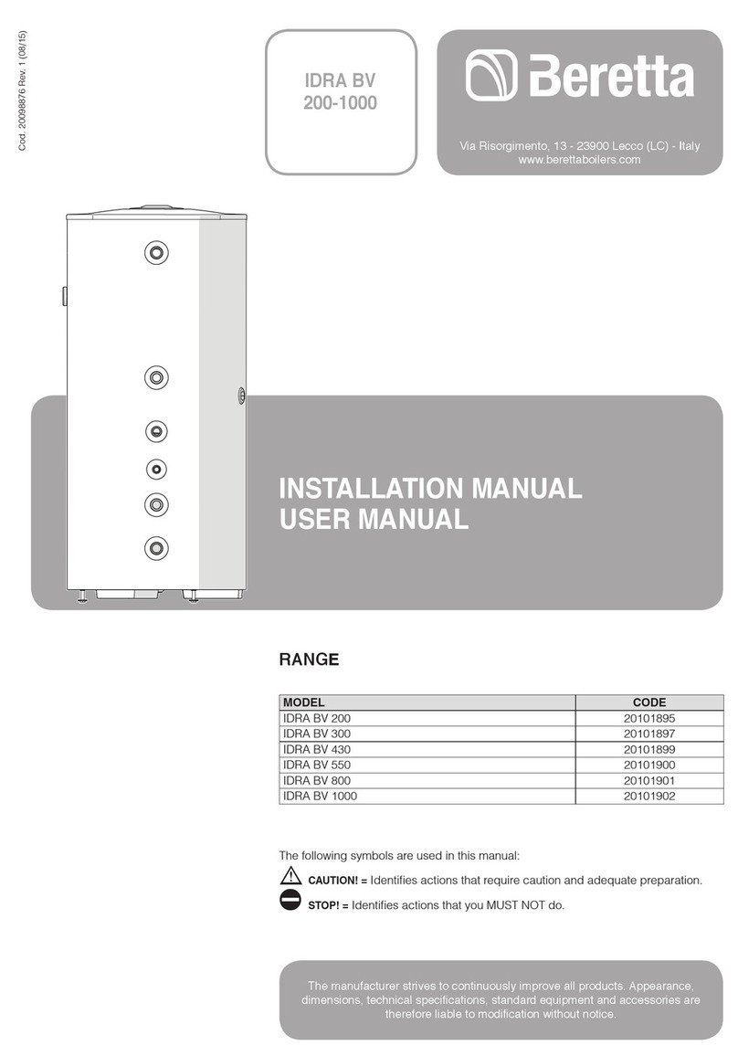 Beretta IDRA BV 200-1000 installation manual