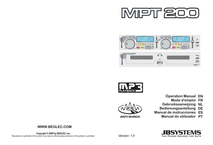 JB Systems Light MPT200 Operation manual