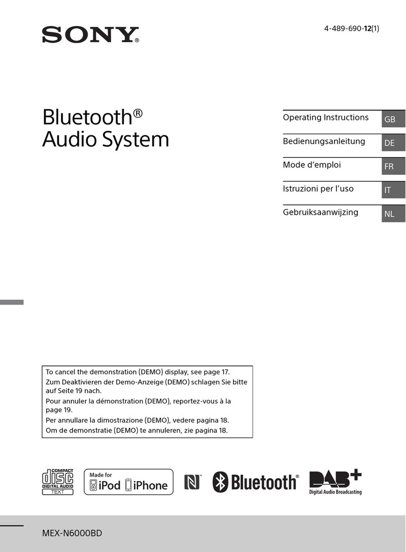 Sony MEX-N6000BD operating instructions