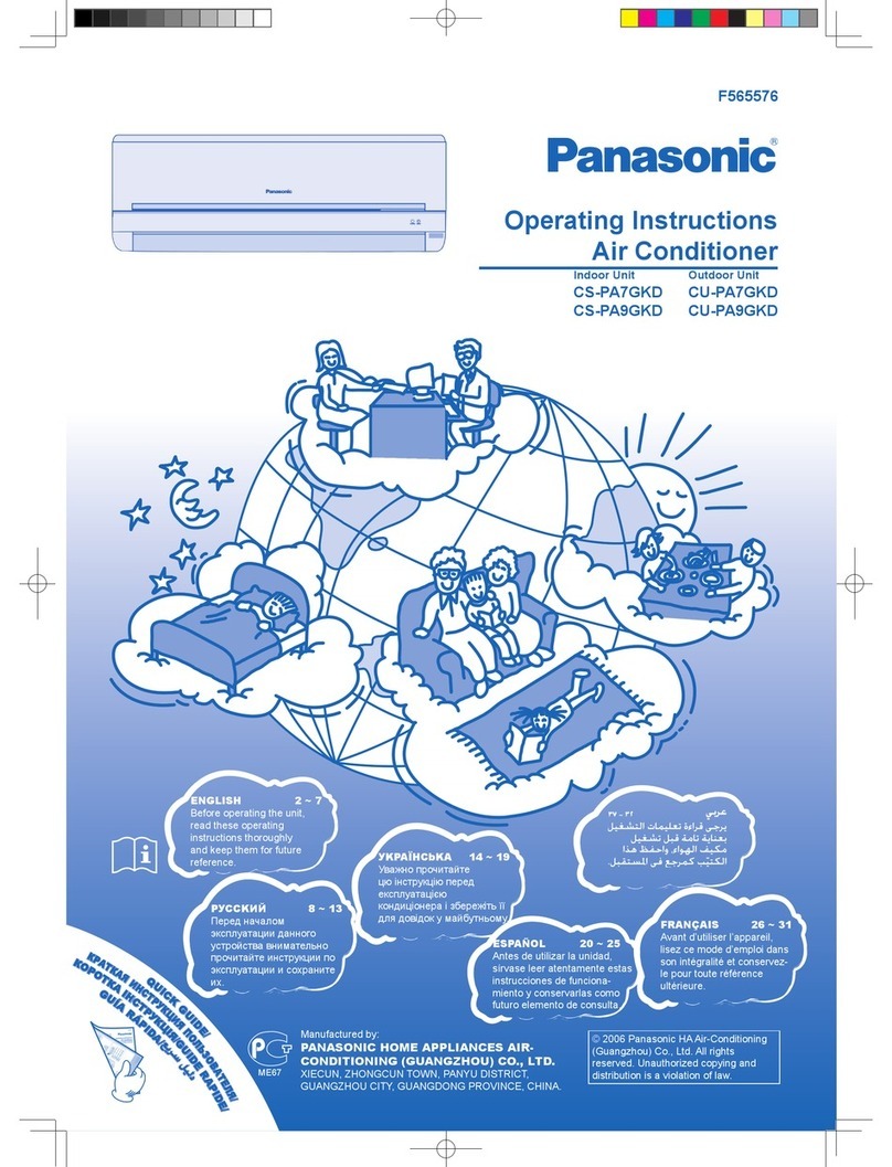 Panasonic CS-PA7GKD User manual