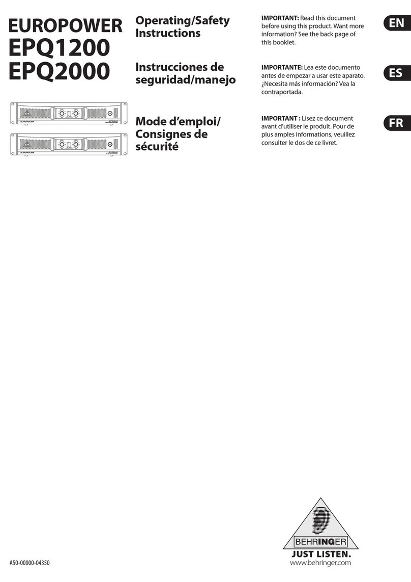 Behringer EUROPOWER EPQ200 Assembly instructions