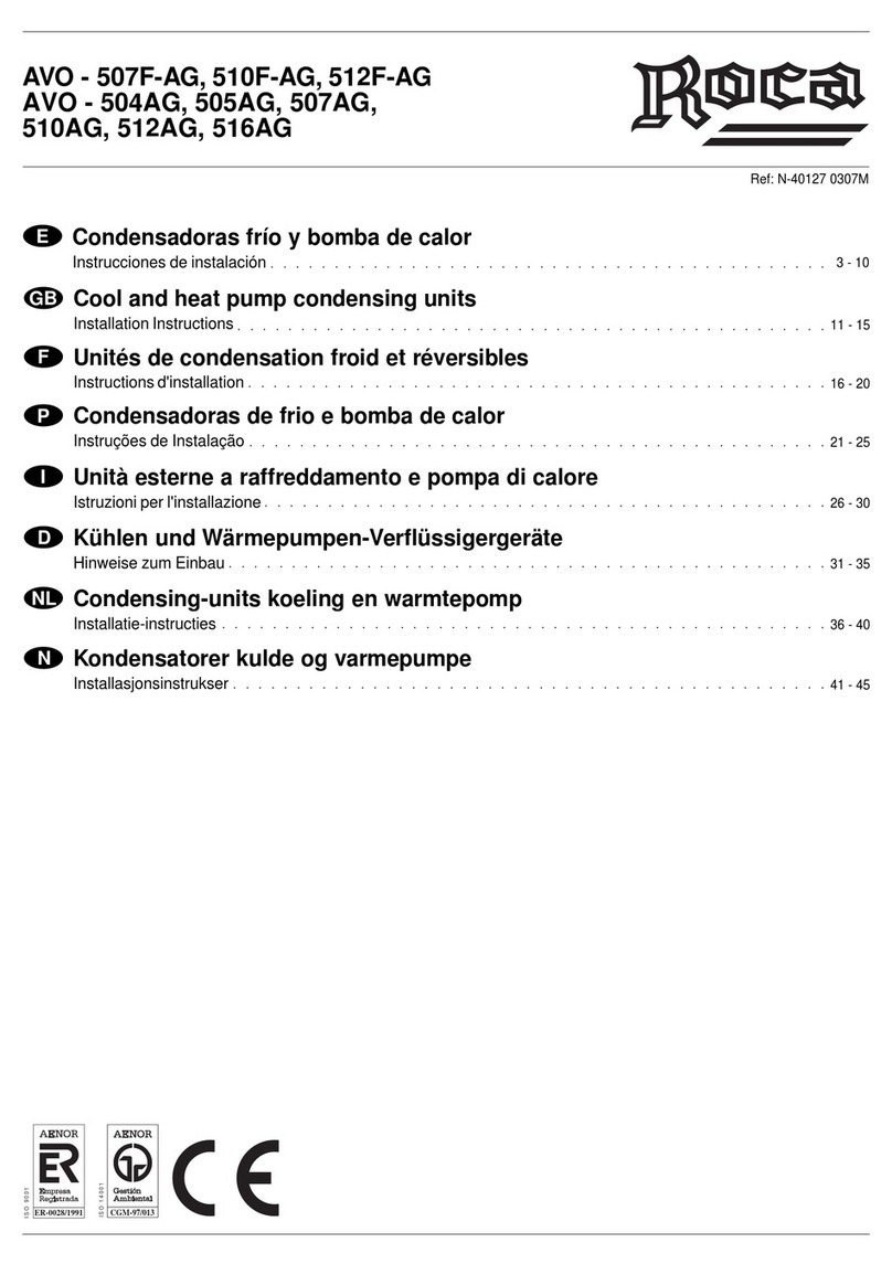 Roca AVO-507F-AG installation instructions