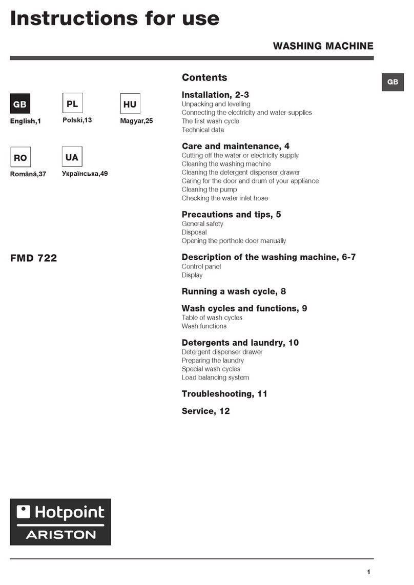 Hotpoint Ariston FMD 722 User manual