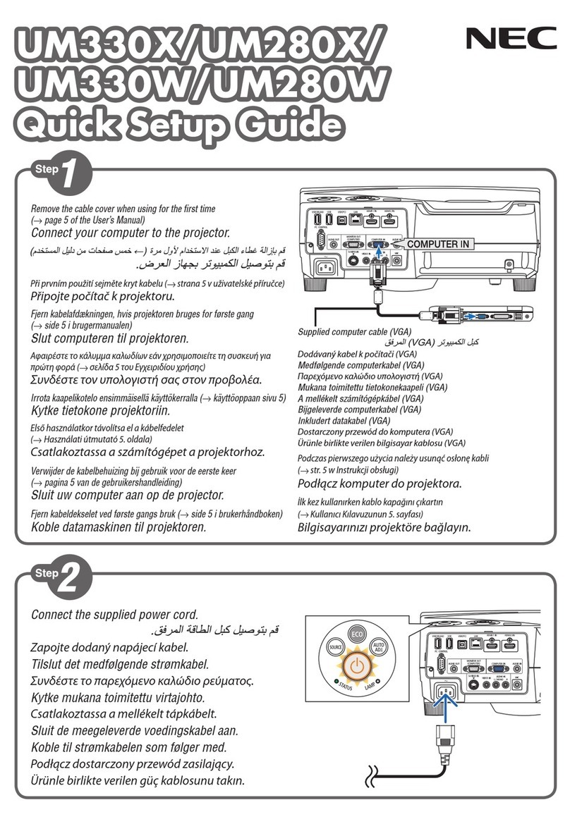 NEC UM330X User manual
