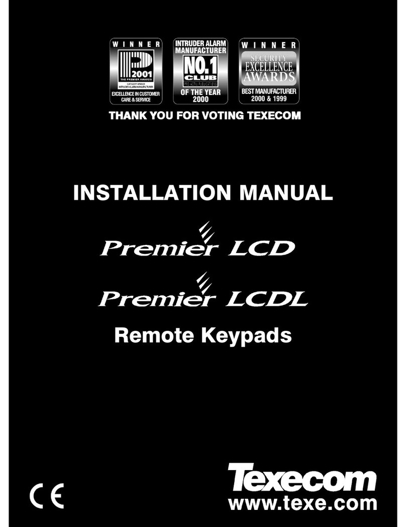 Texecom Premier Series User manual