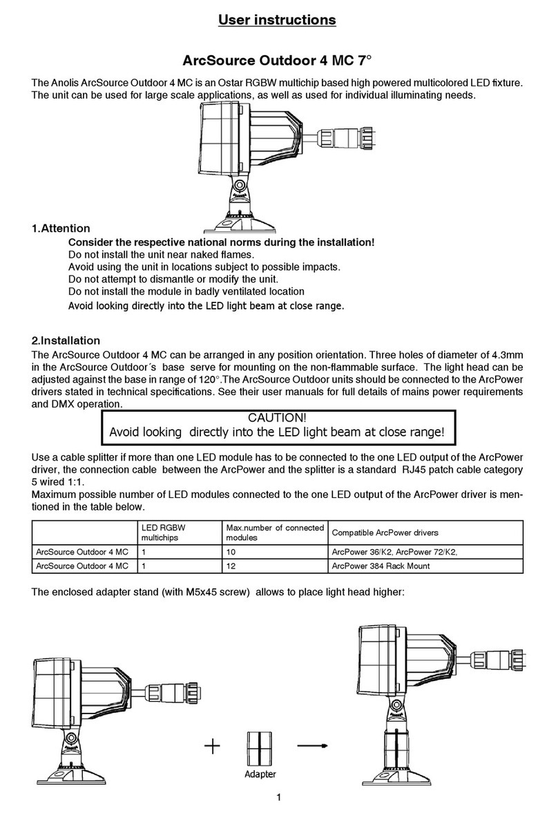 Anolis ArcSource Outdoor 4 MC User manual