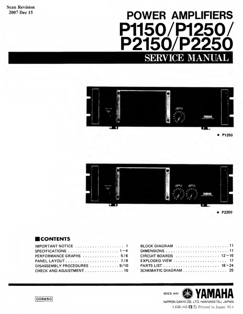 Yamaha P1150 Service manual