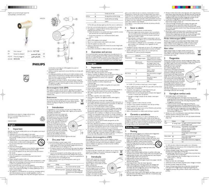Philips HP8270 User manual