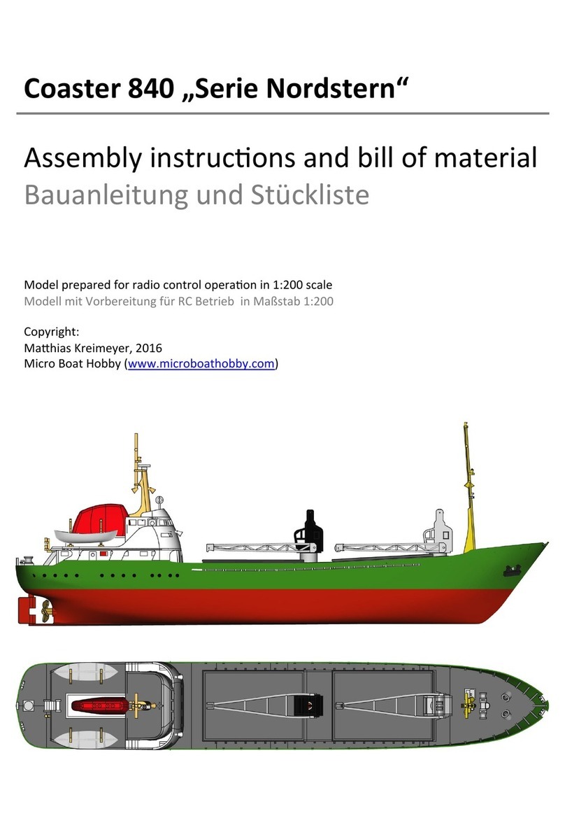 Micro Boat Hobby Coaster 840 Assembly instruction