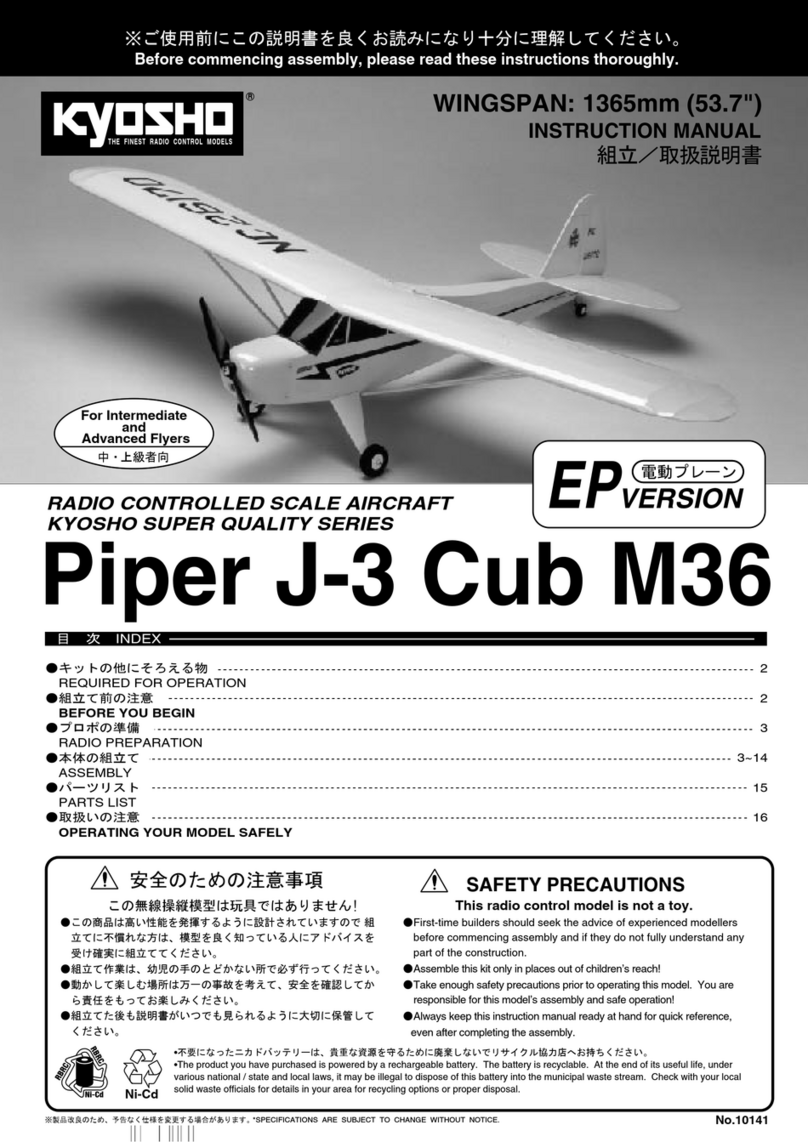 Kyosho Piper J-3 Cub M36 instruction manual