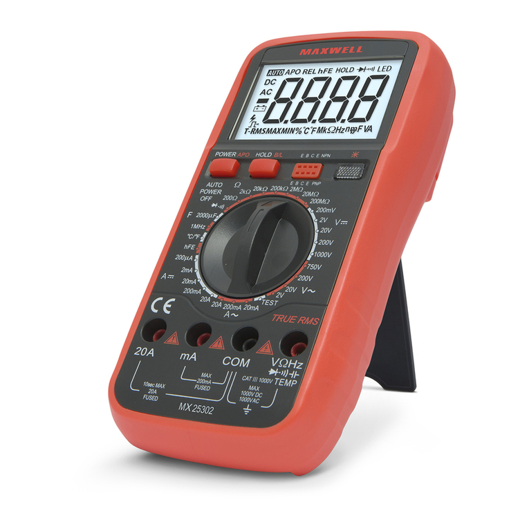 Maxwell Digital Multimeters 25302 User manual
