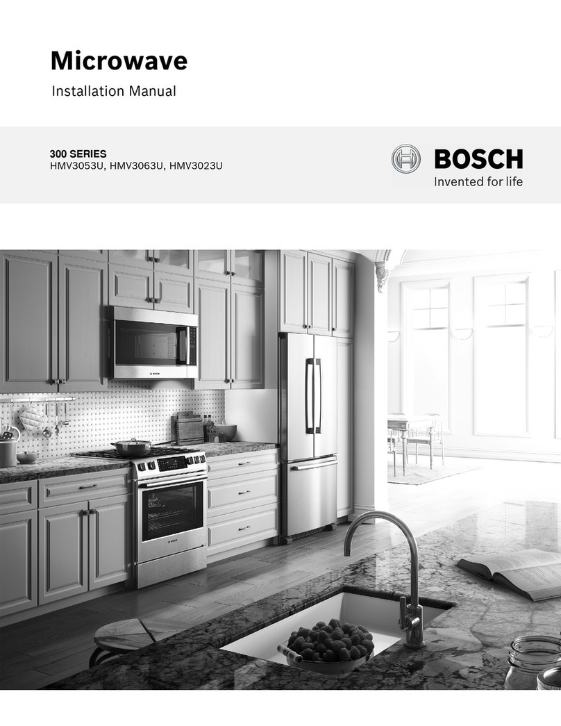 Bosch HMV3053U installation manual