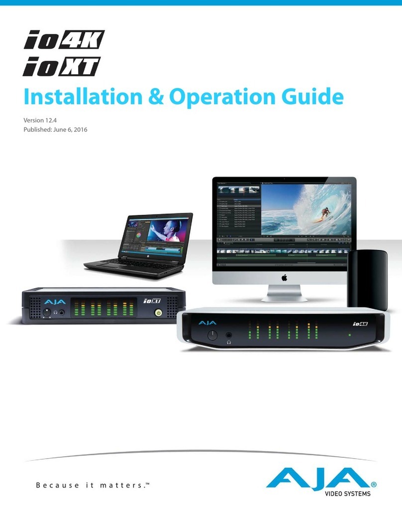 AJA io4K Installation and operation