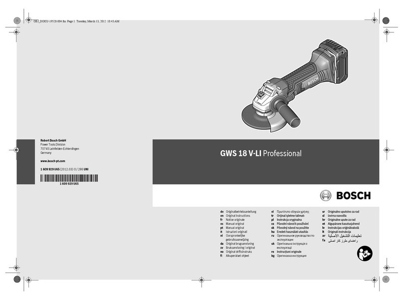 Bosch GWS 18 V-LI User manual