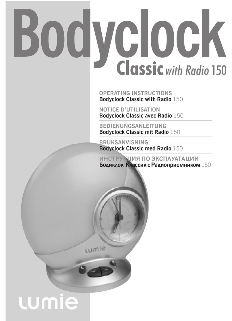 Lumie Bodyclock Classic with Radio 150 operating instructions