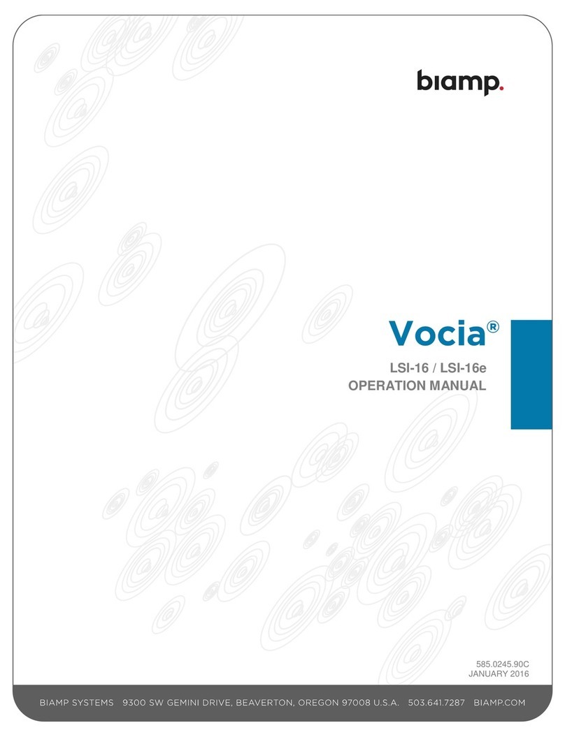 Biamp VOCIA LSI-16 Operation manual