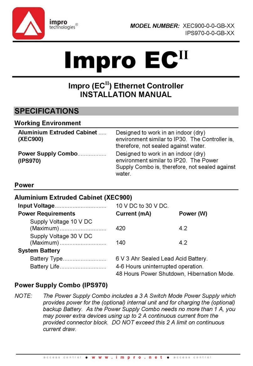 impro XEC900 installation manual
