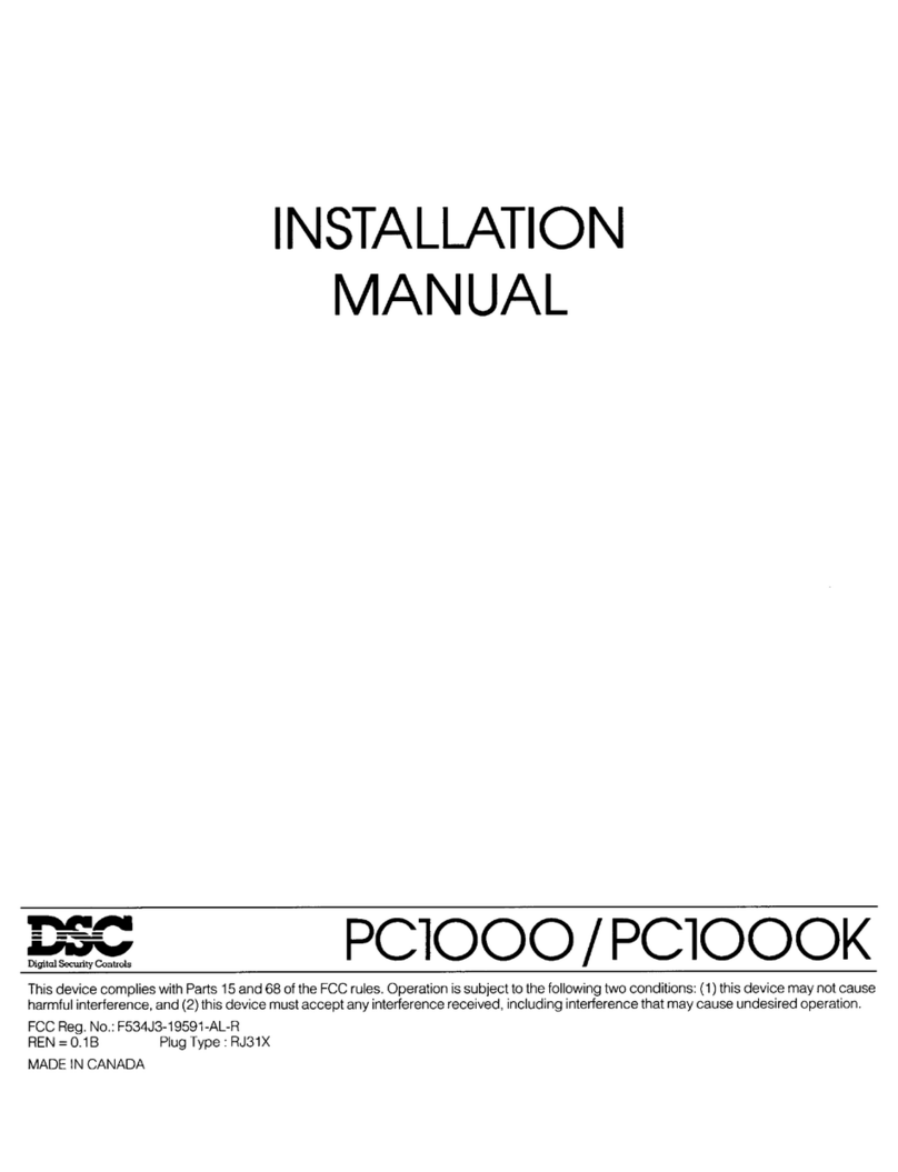 DSC PC1000 User manual