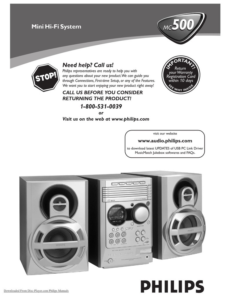 Philips MC-500 user guide