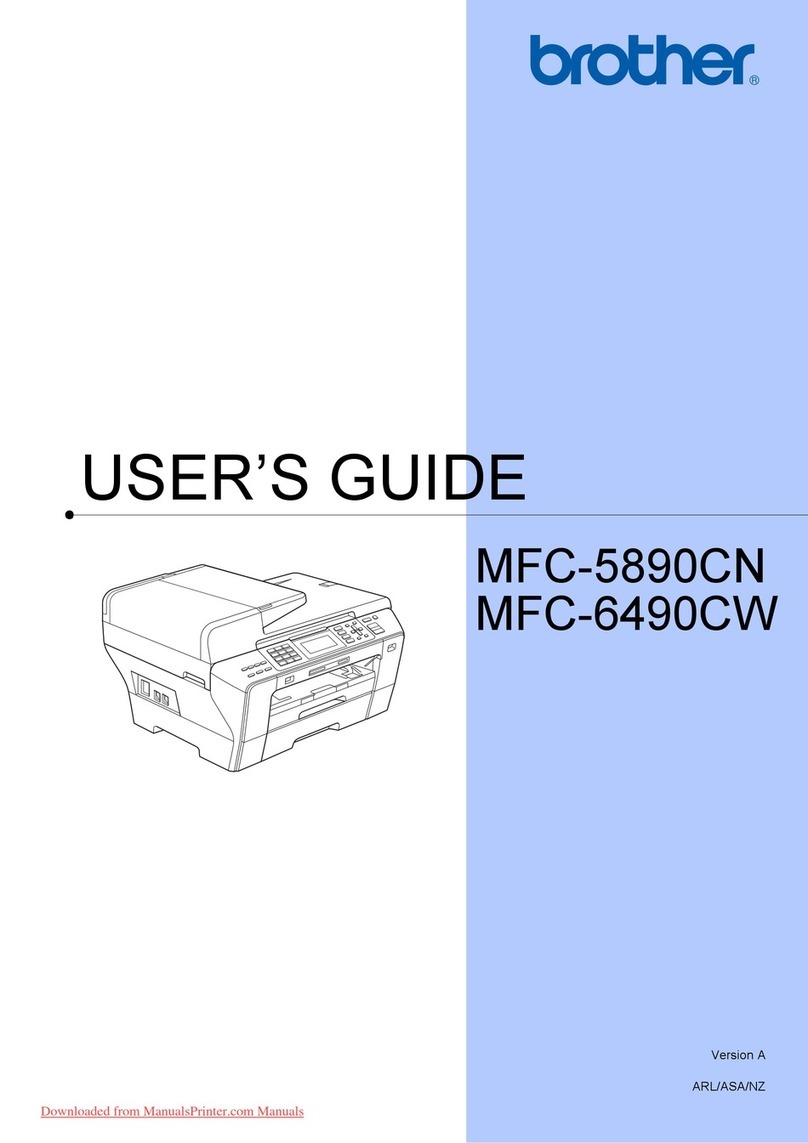 Brother MFC 5890CN - Color Inkjet - All-in-One User manual