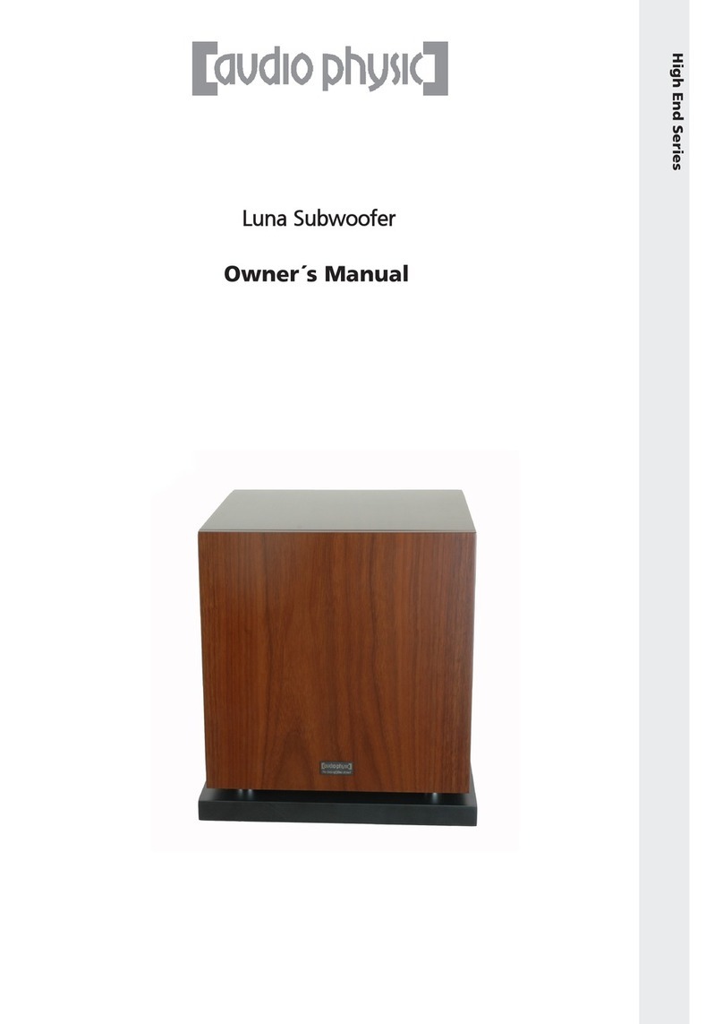 Audio Physic Luna owner's manual