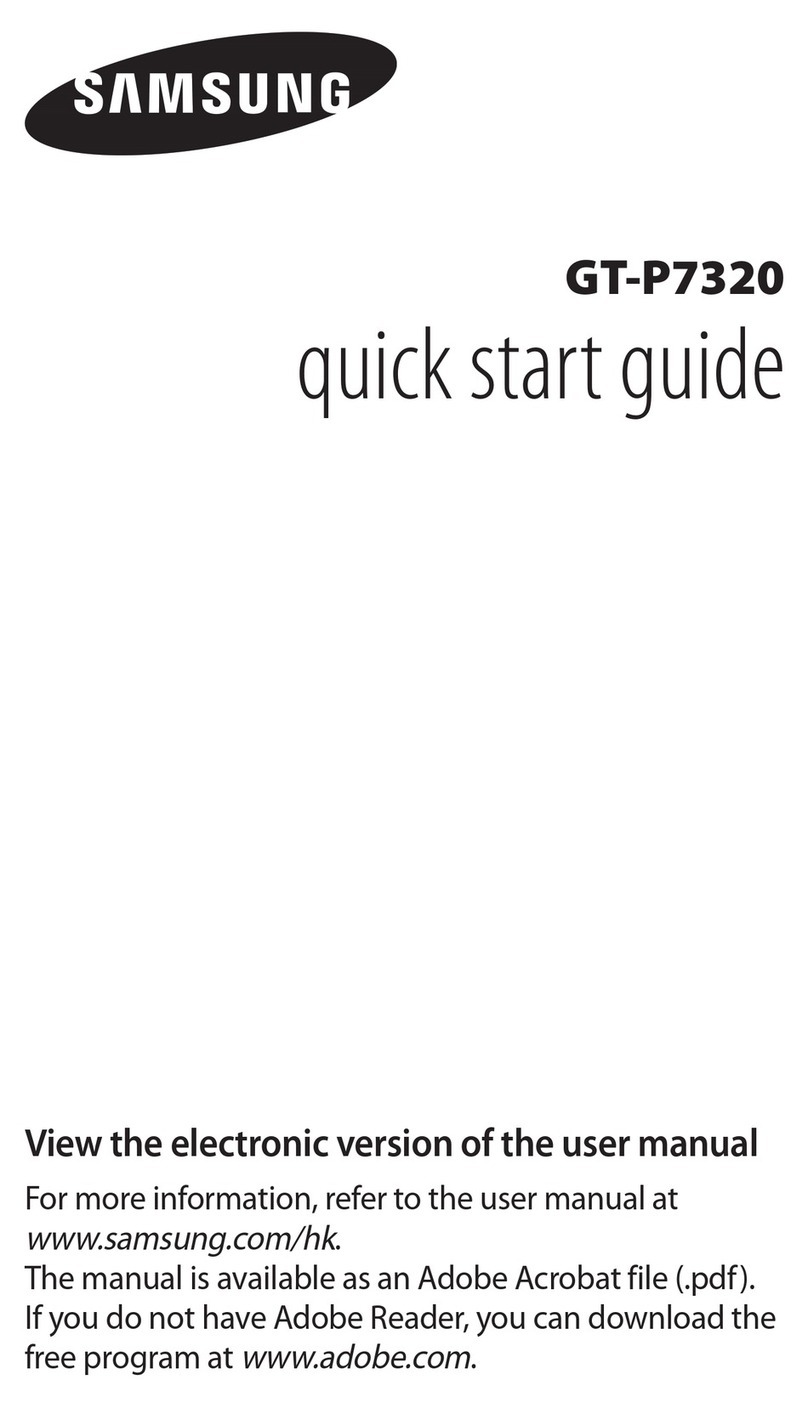 Samsung GT-P7320 quick start guide