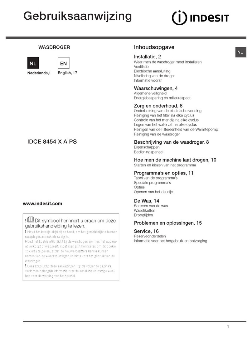 Indesit IDCE 8454 X A PS instruction manual