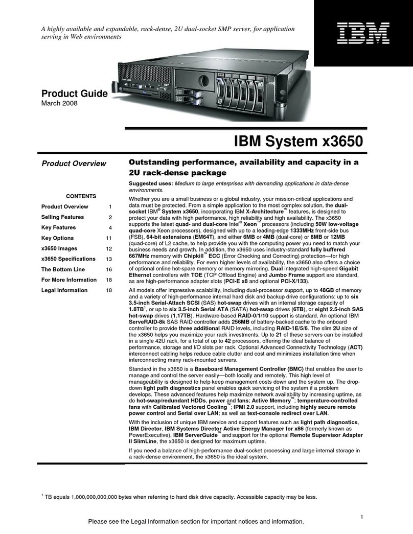 IBM x3650 - System M2 - 7947 User manual