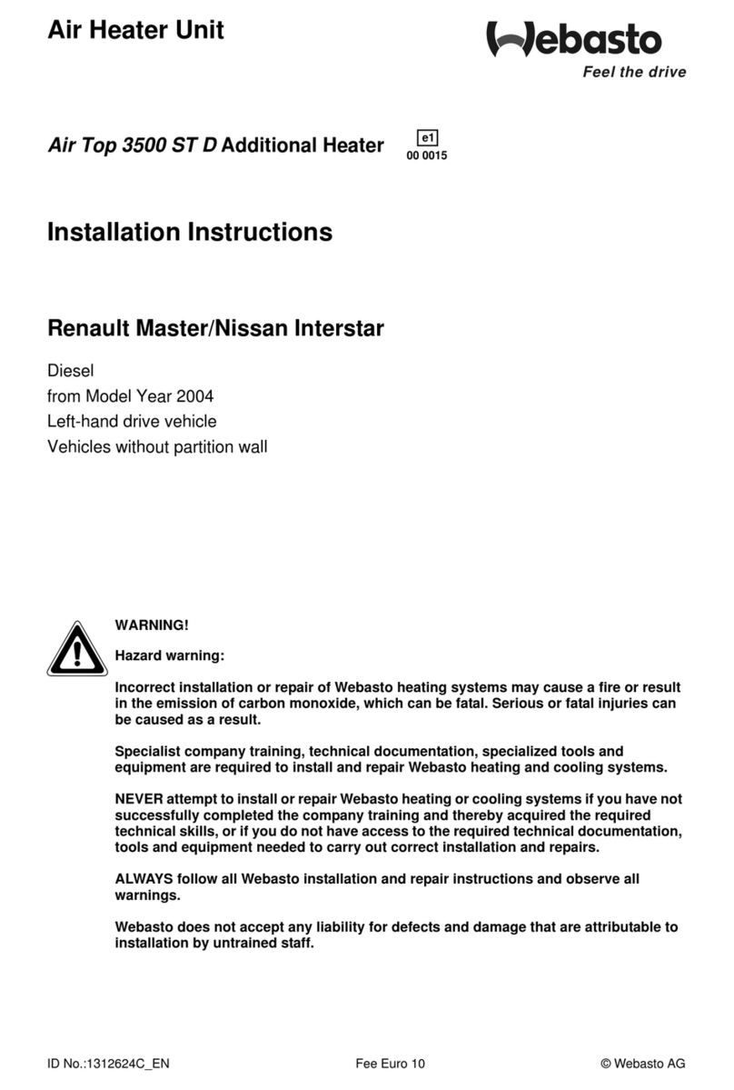 Webasto Air Top 3500 ST D installation instructions