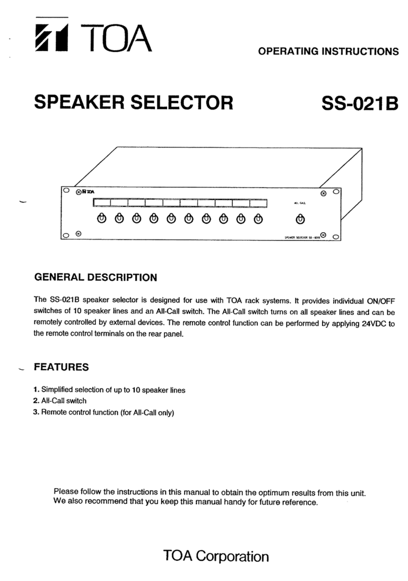 Toa SS-021B operating instructions