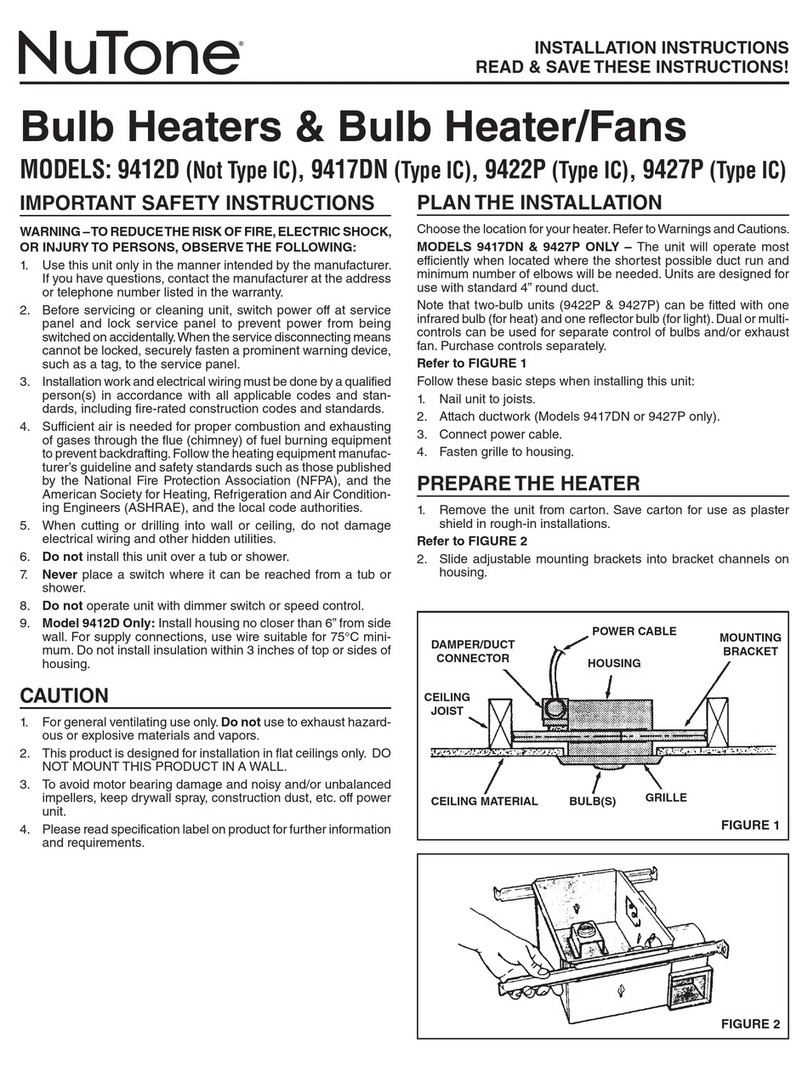 NuTone 9412D User manual