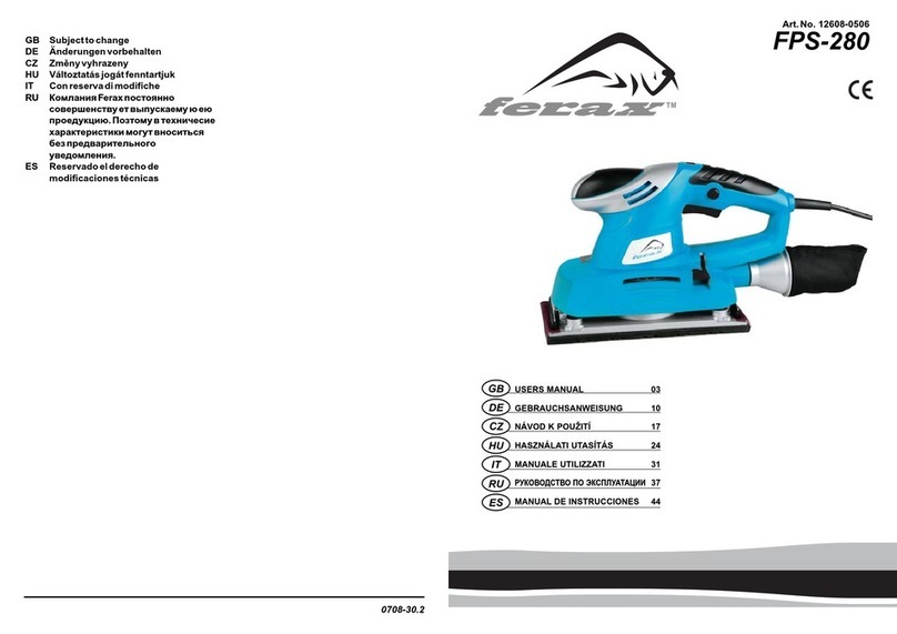 Ferax FPS-280 User manual Ferax FPS-280 User manual