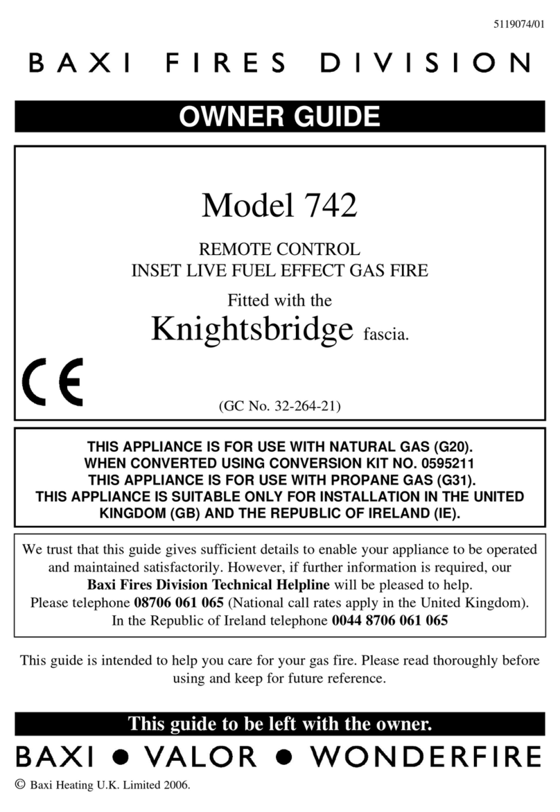 Baxi Fires Division 742 owner's guide