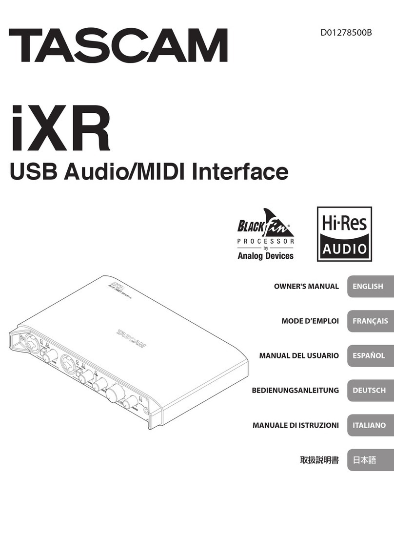 Tascam iXR owner's manual Tascam iXR owner's manual