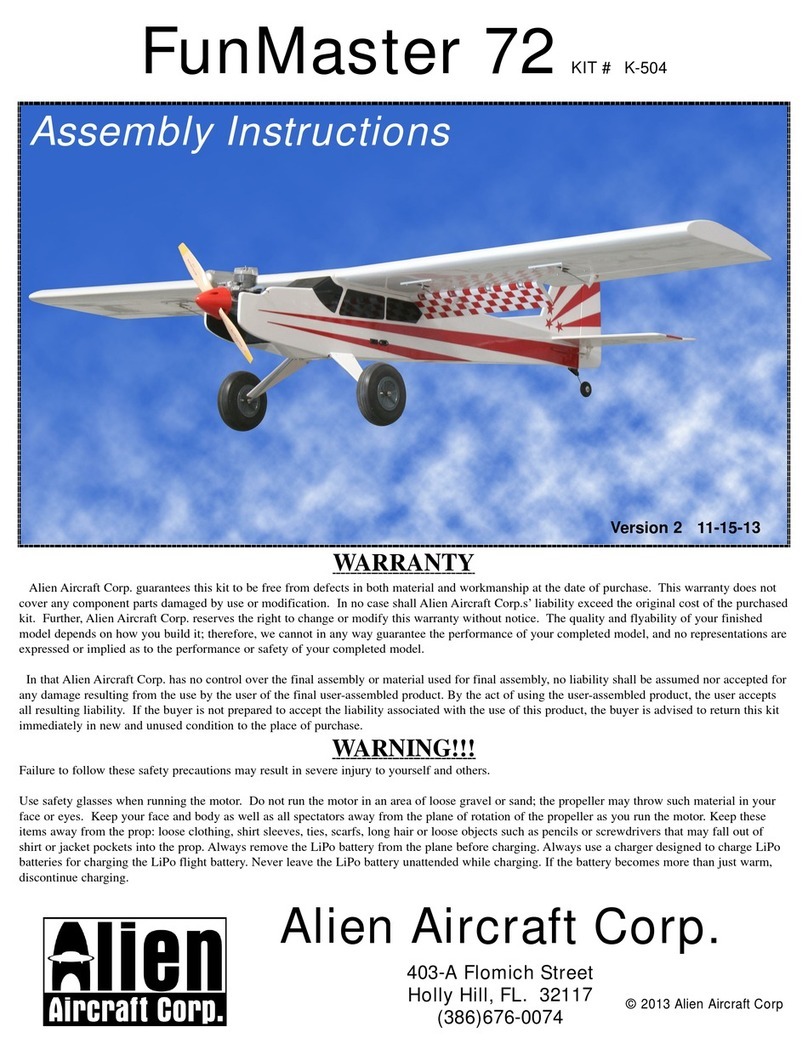 Alien Aircraft Corp FunMaster 72 K-504 Assembly instructions Alien Aircraft Corp FunMaster 72 K-504 Assembly instructions