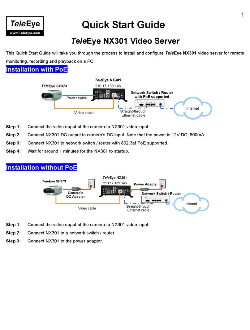 TeleEye NX301 quick start guide