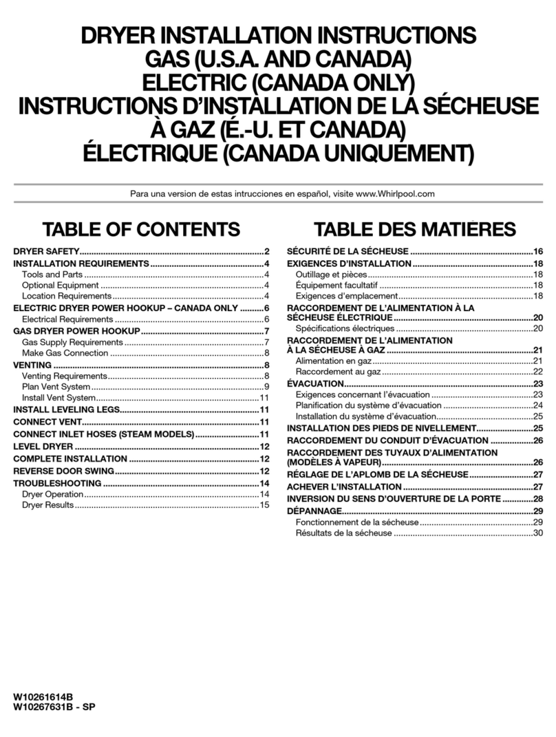 Whirlpool WGD7600XW0 installation instructions Whirlpool WGD7600XW0 installation instructions