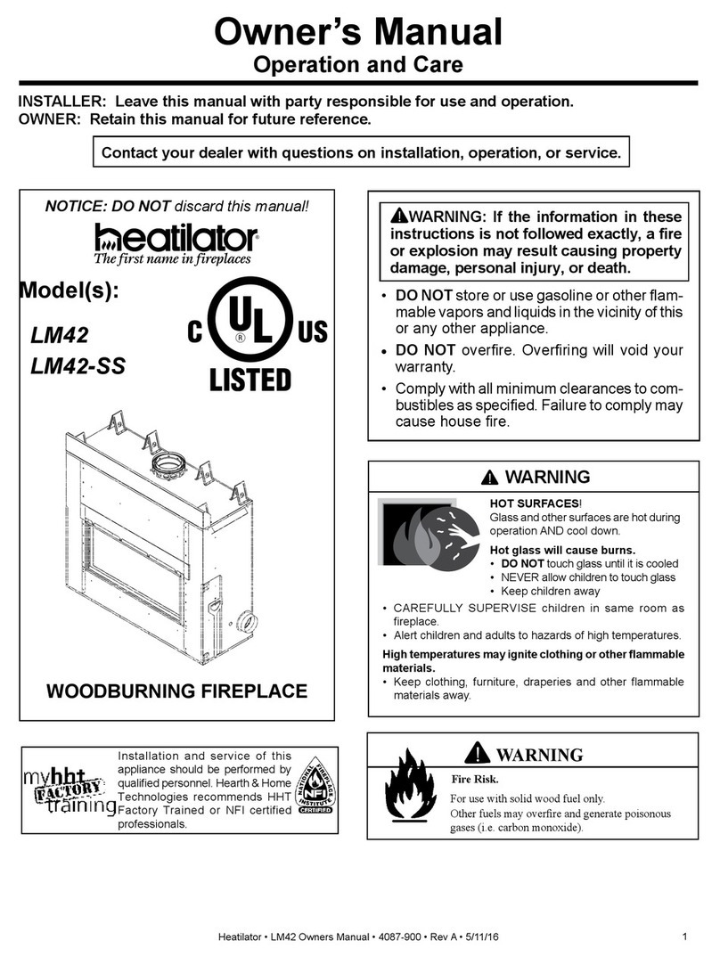 Heatilator LM42 User manual