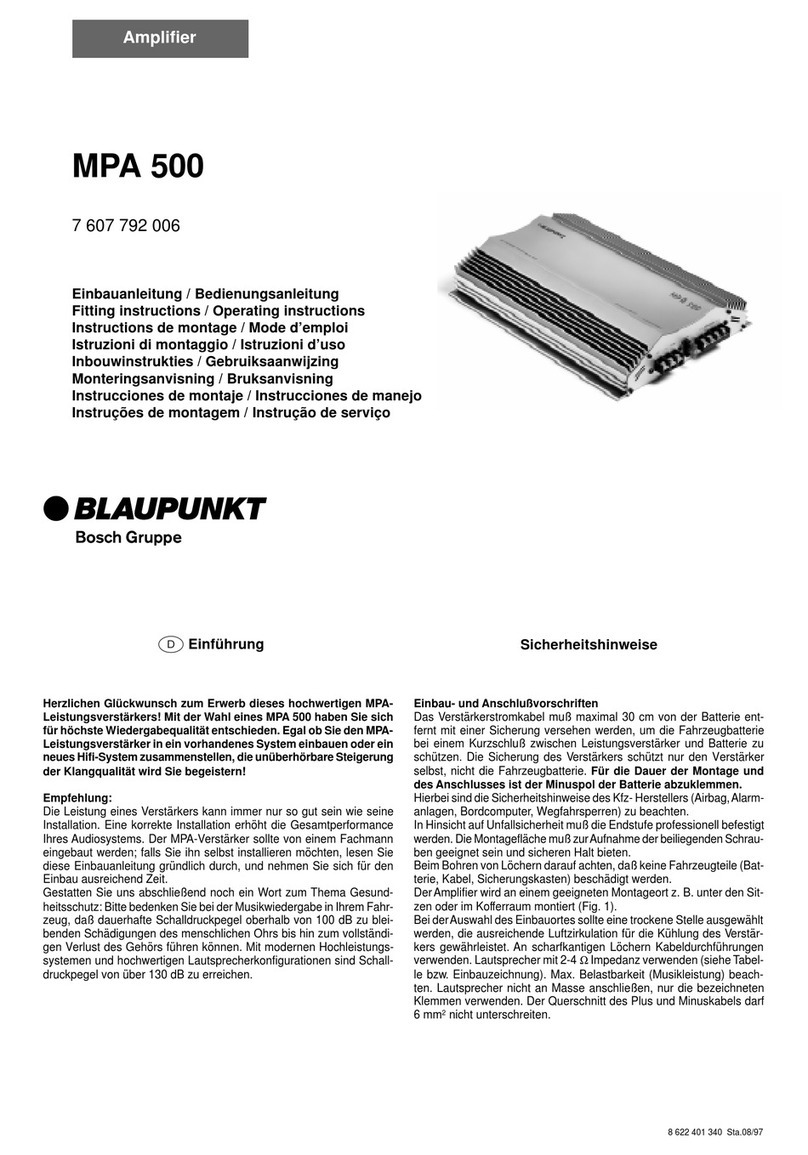 Blaupunkt MPA 500 User manual