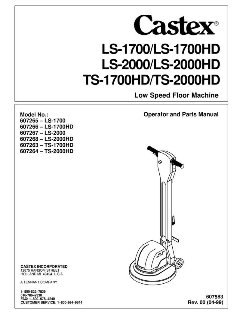 Castex LS-1700 Operator and parts manual