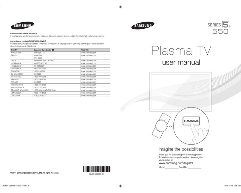 Samsung pl51d550 User manual Samsung pl51d550 User manual