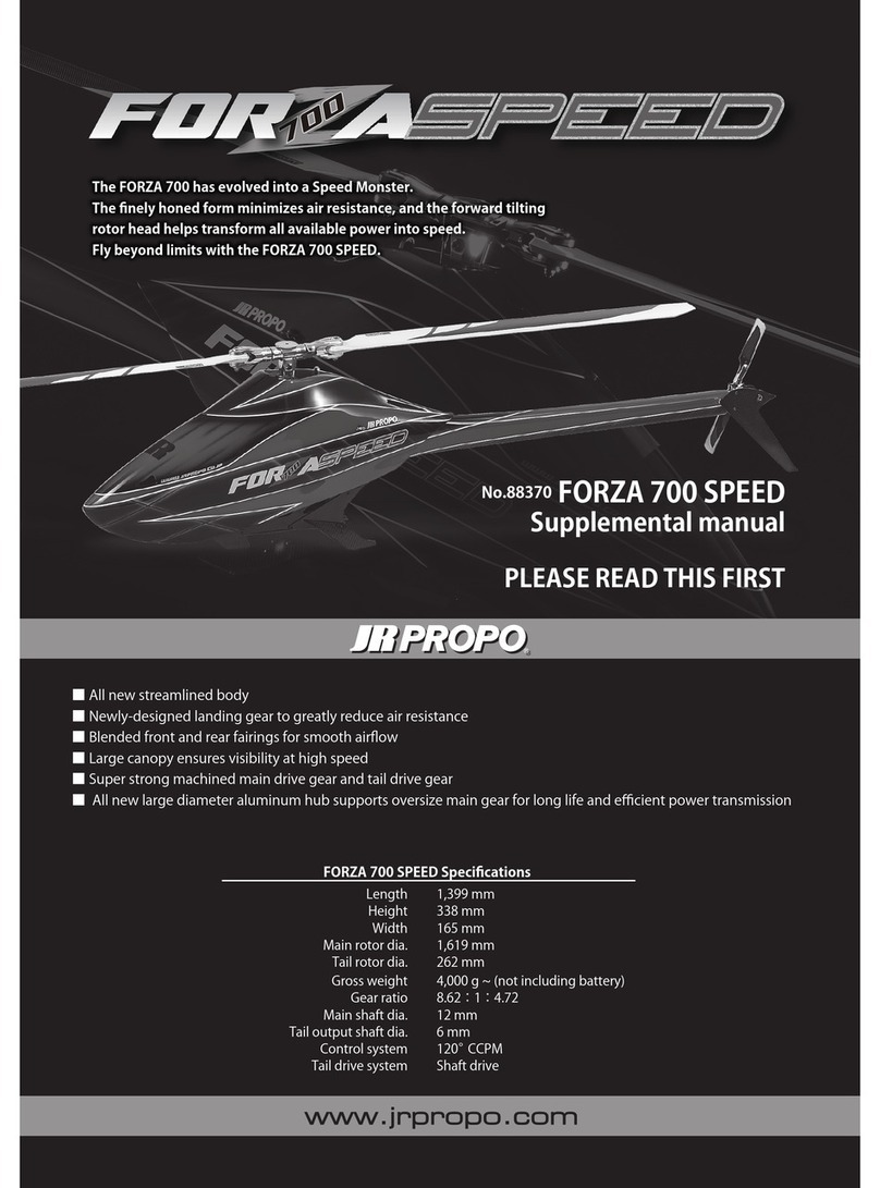 JR ProPo FORZA 700 SPEED Supplemental manual