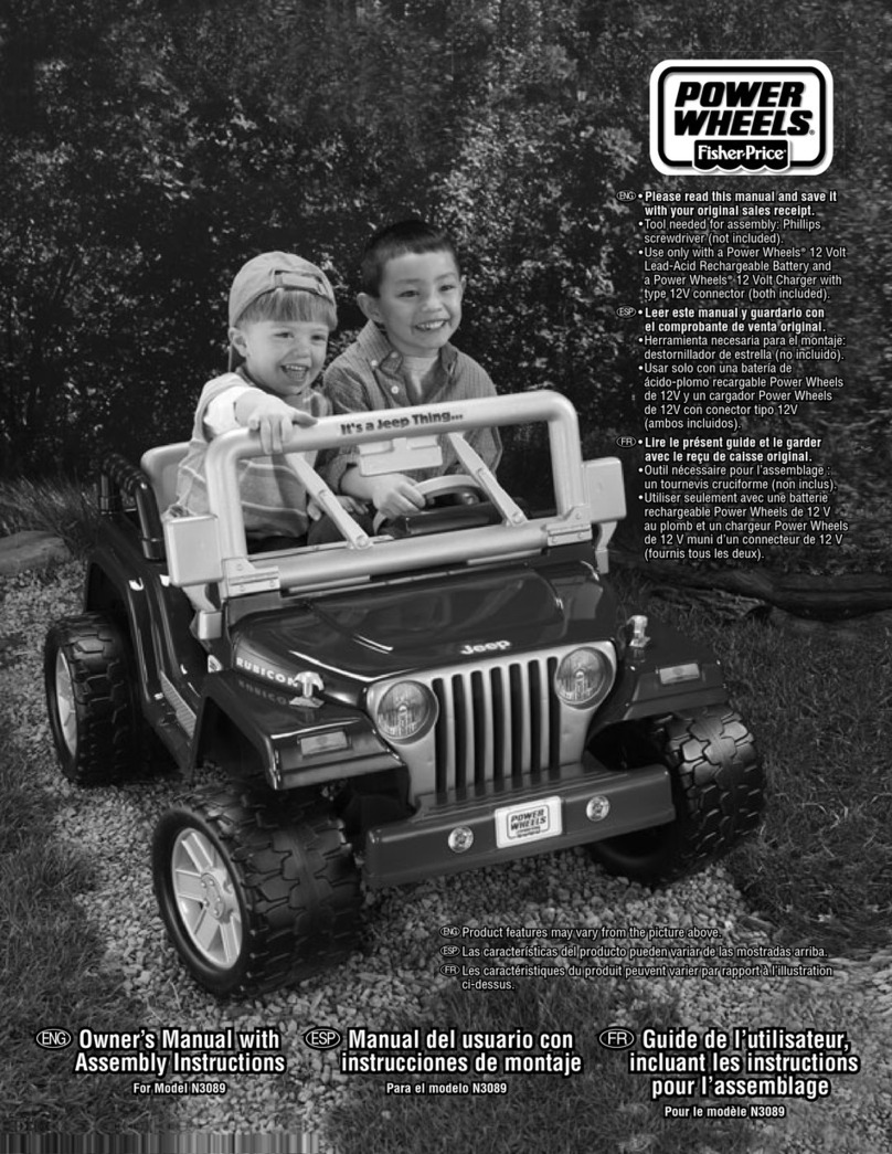 Fisher-Price Power Wheels N3089 Owner's manual with assembly instructions