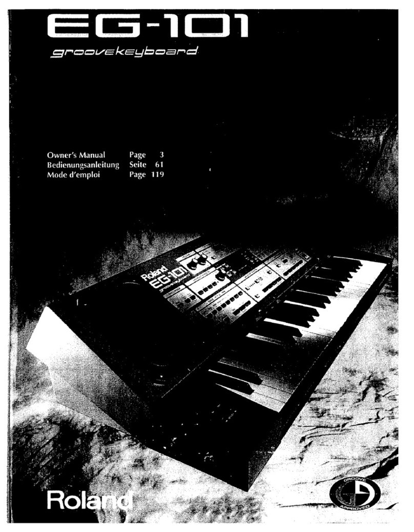 Roland EG-101 groovekeyboard User manual